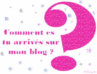 COMMENT ES TU ARRIVES SUR MON BLOG ?????